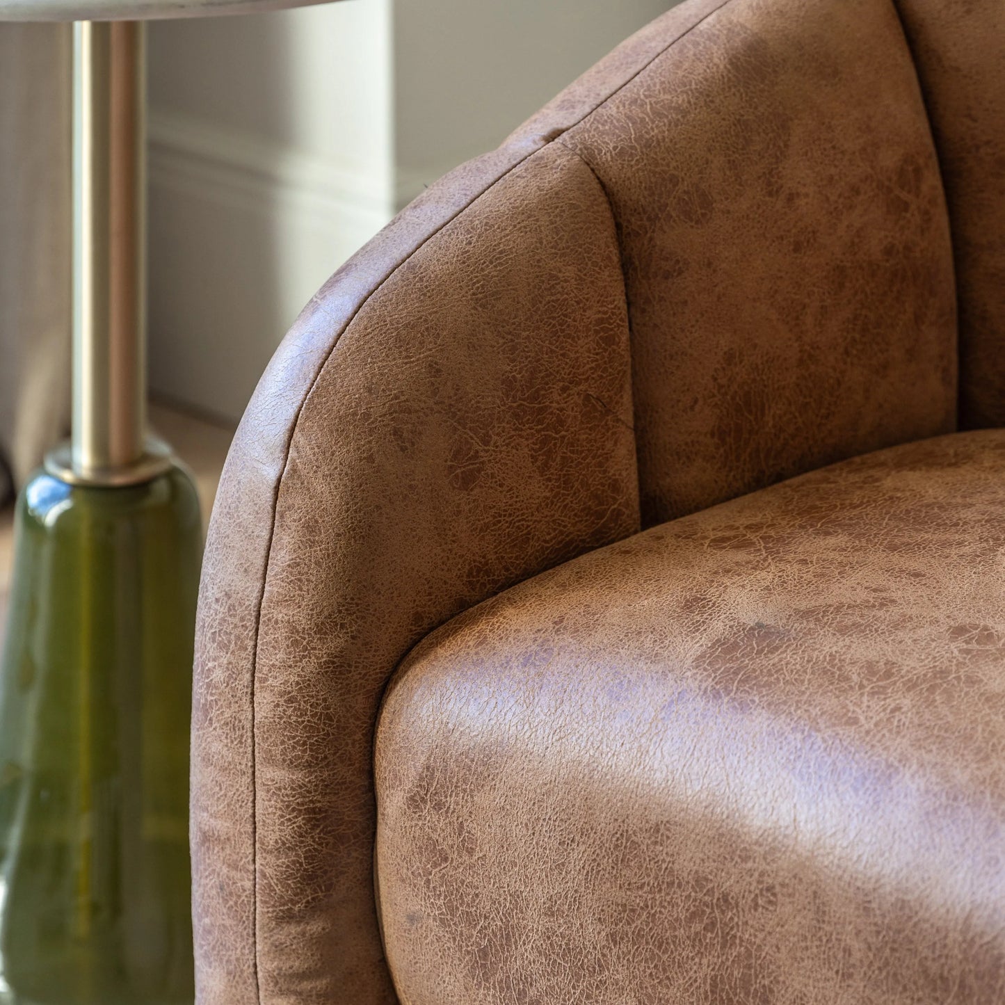 Gallery Direct Atella Tub Chair in Antique Tan