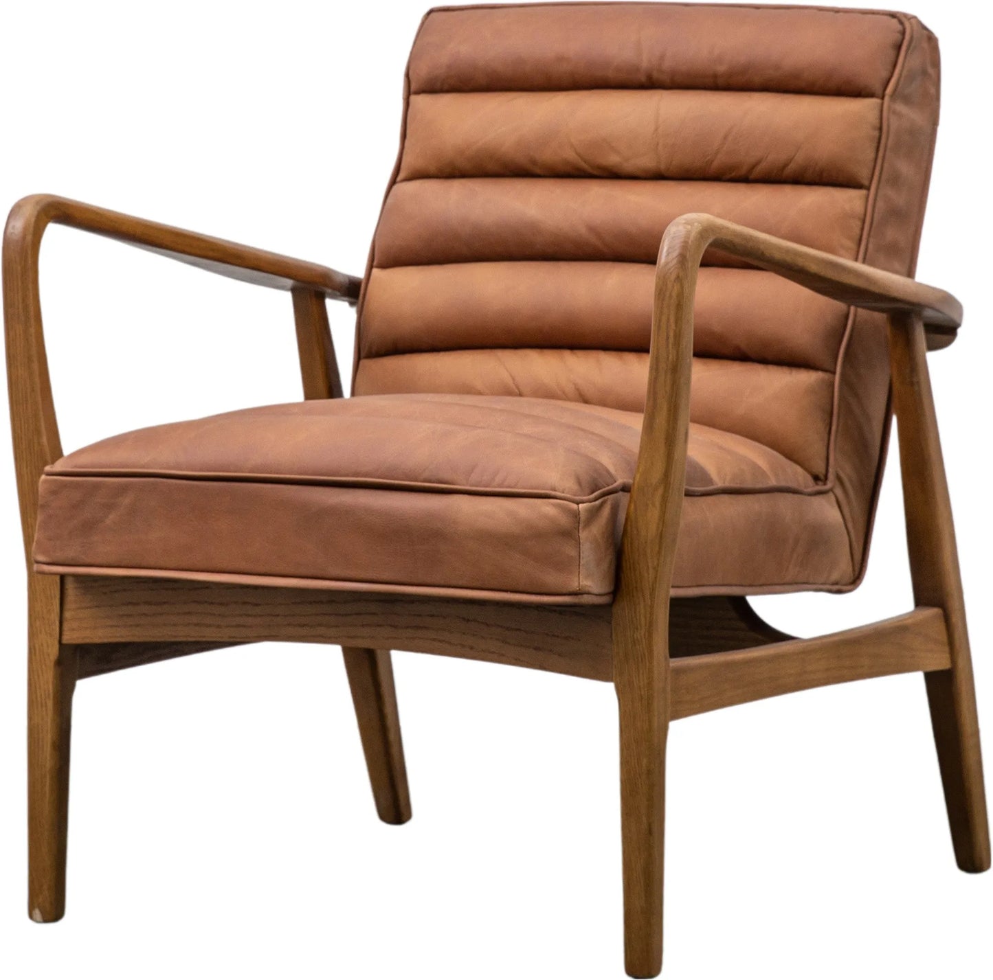 Gallery Direct Datsun Armchair in Vintage Brown Leather