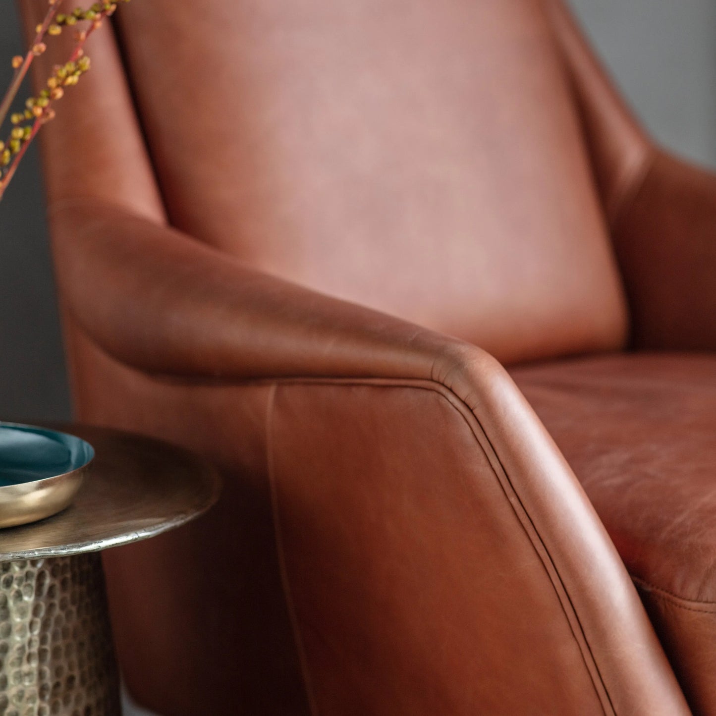 Gallery Direct Brompton Armchair in Brown Leather