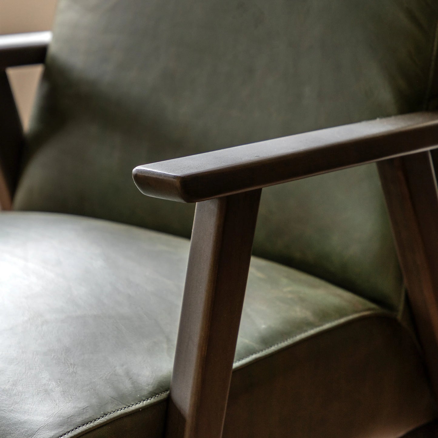 Gallery Direct Neyland Armchair in Heritage Green Leather