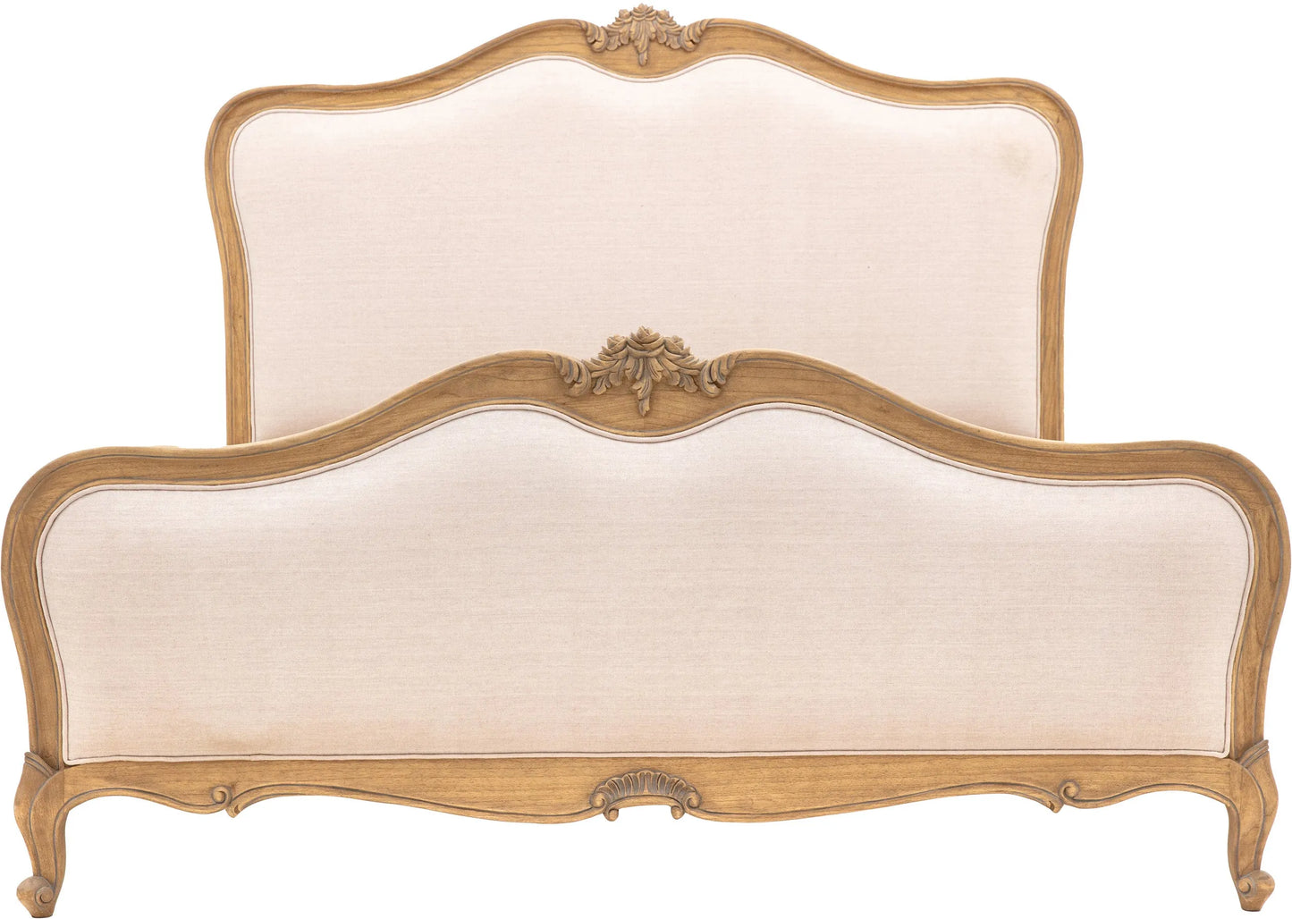 Gallery Direct Chic 5' Linen Upholstered Bed Weathered