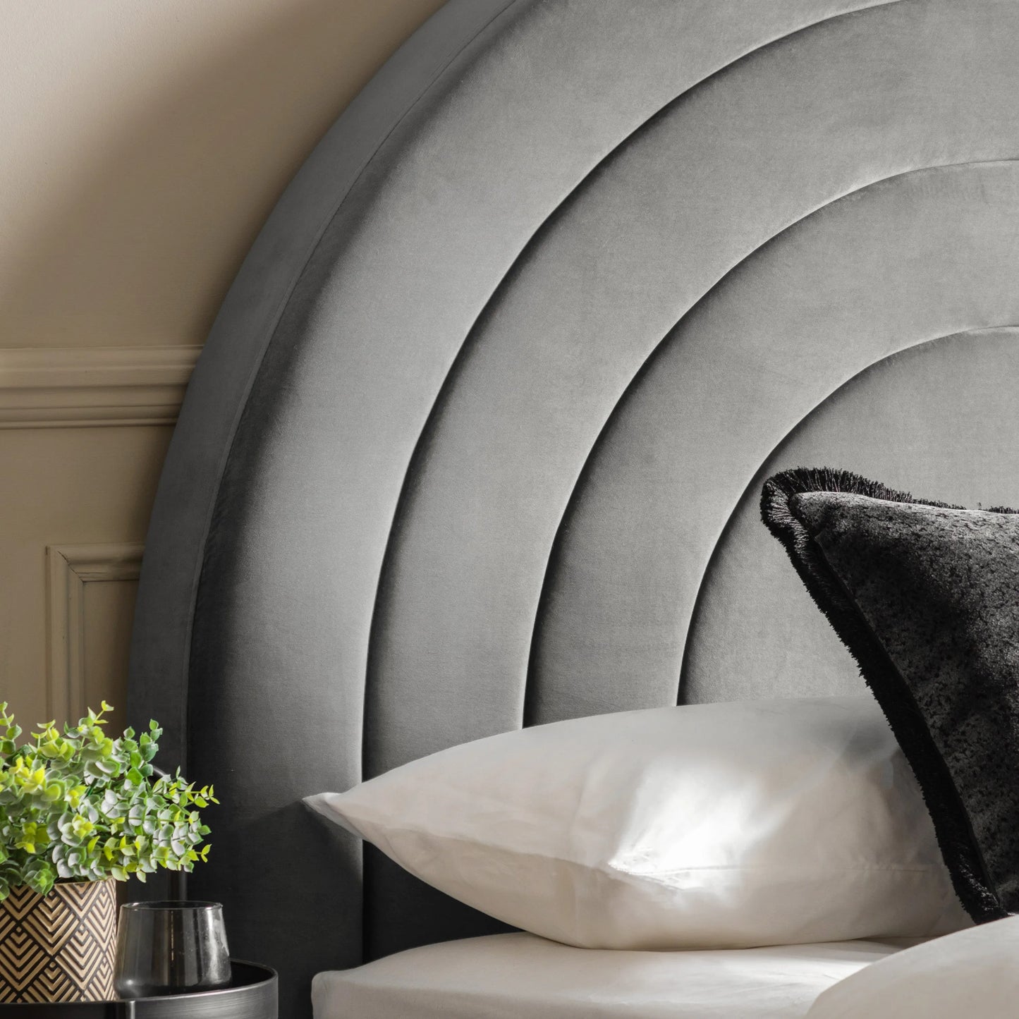 Gallery Direct Arch Kingsize Bed in Elephant