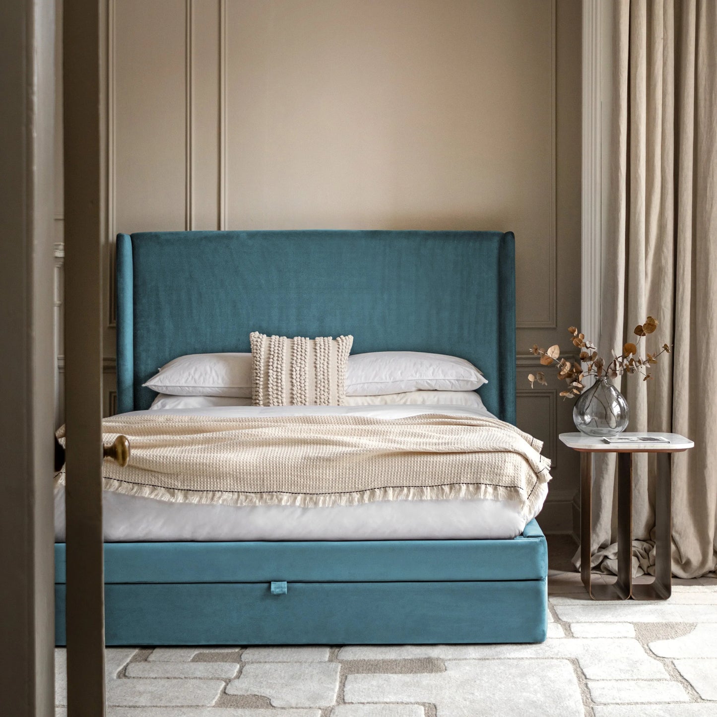 Gallery Direct Halstead Double Bed in Atlantic