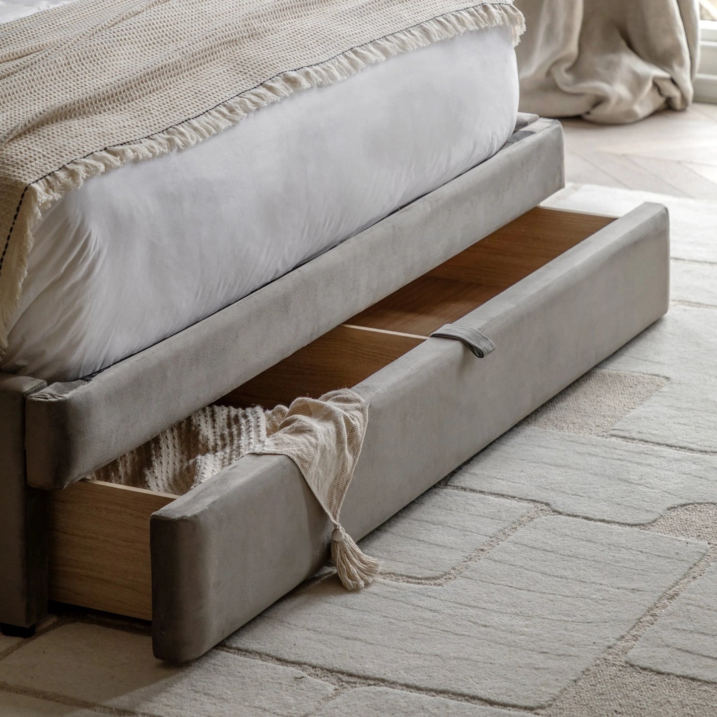 Gallery Direct Halstead Kingsize Bed in Taupe