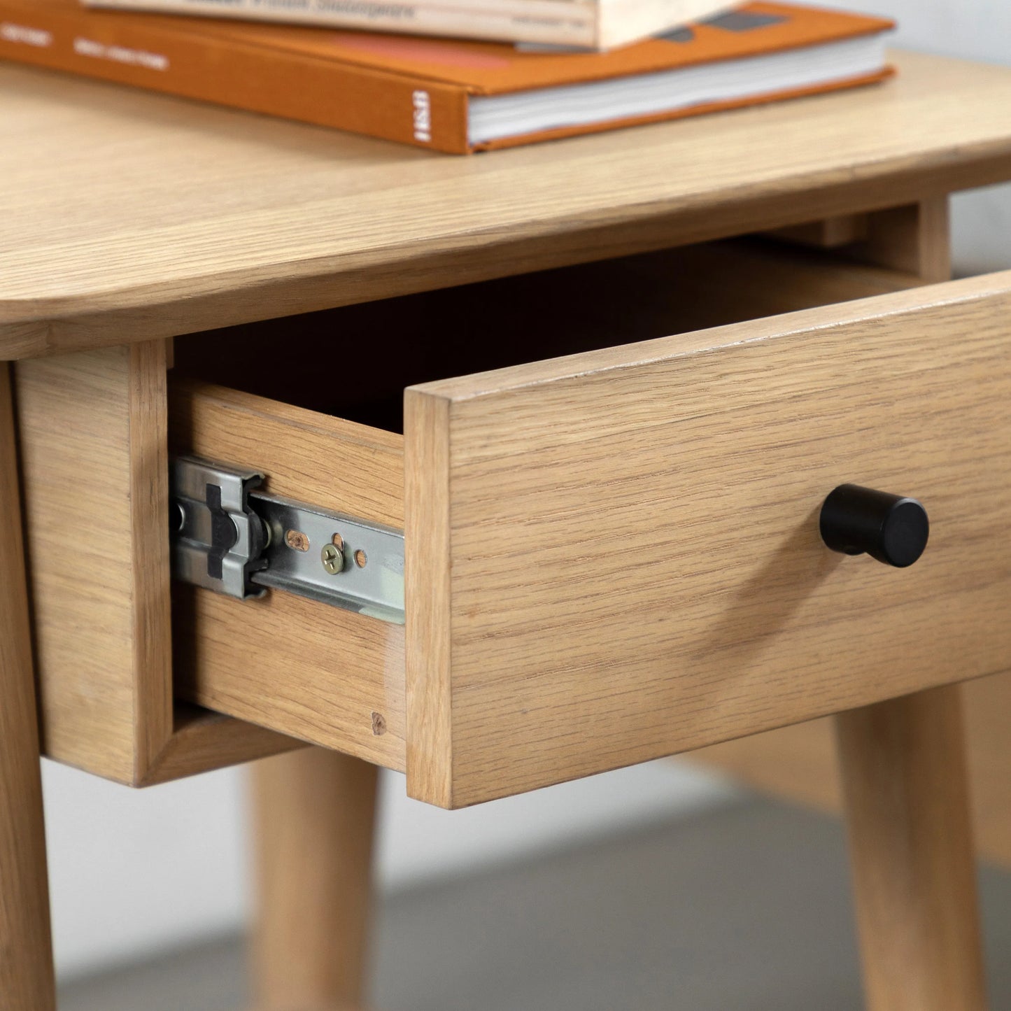 Gallery Direct Hatfield 1 Drawer Bedside Natural