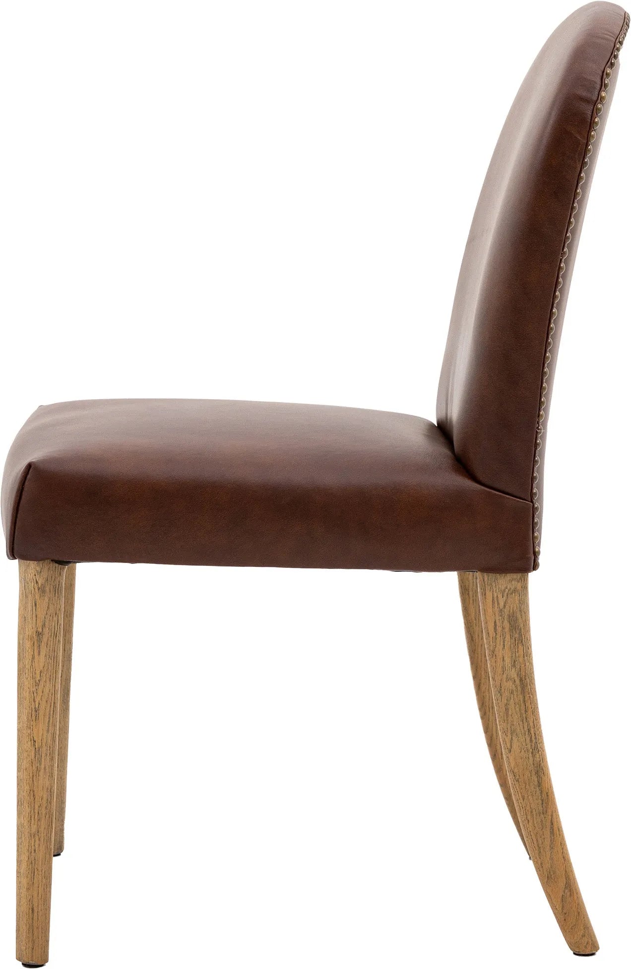 Gallery Direct Hinton Pair of Dining Chairs in Brown Leather