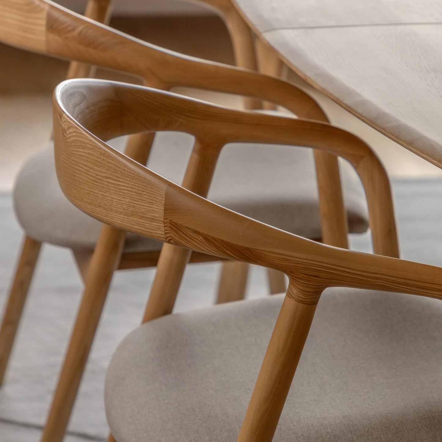 Gallery Direct Madrid Pair of Upholstered Dining Chairs in Oak