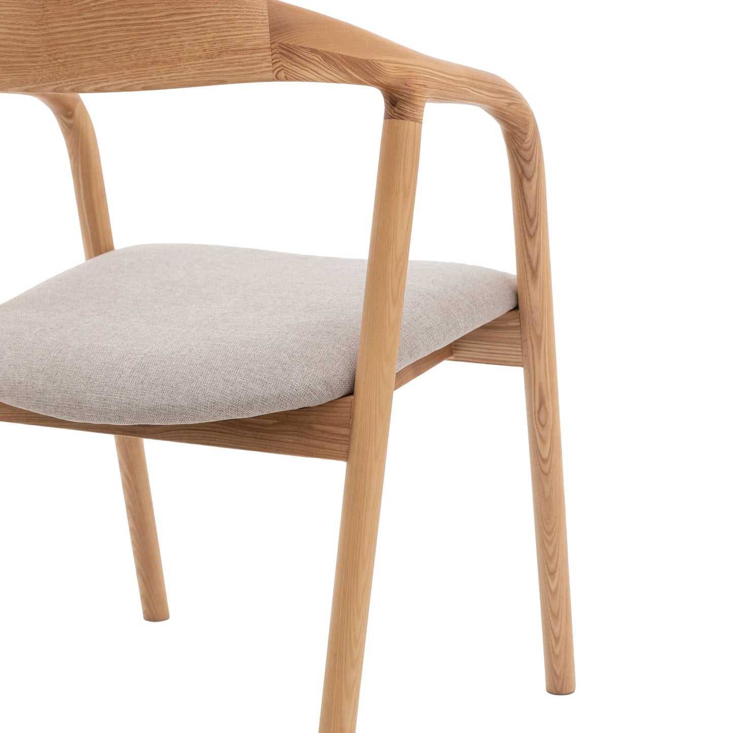 Gallery Direct Madrid Pair of Upholstered Dining Chairs in Oak