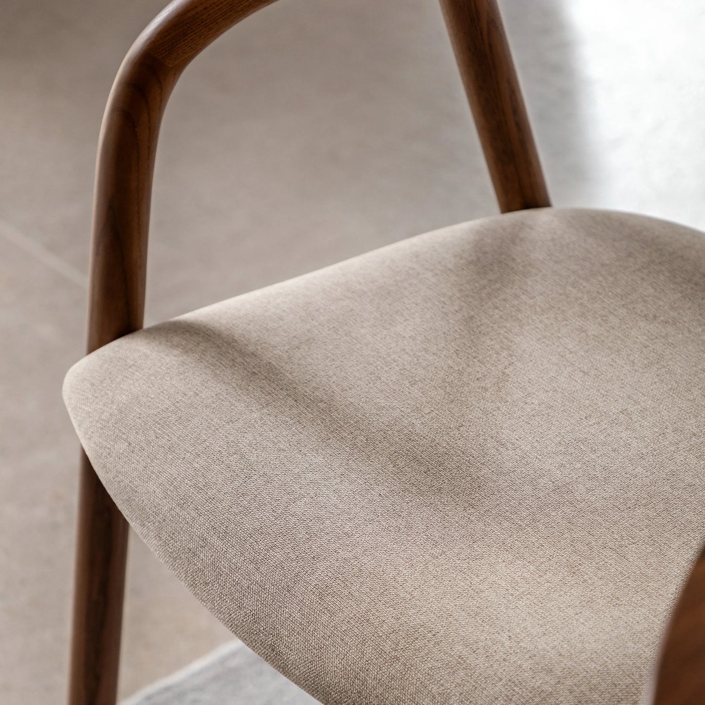 Gallery Direct Madrid Pair of Upholstered Dining Chairs in Walnut