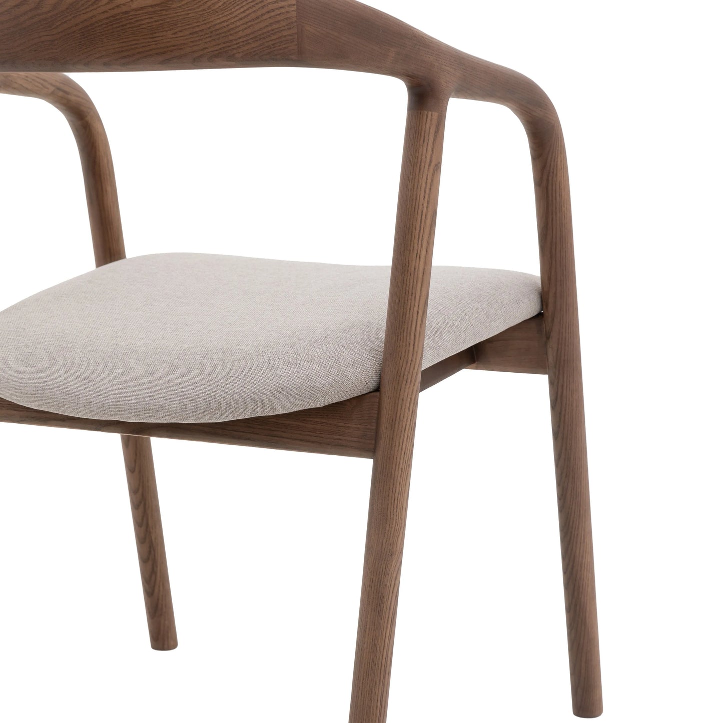 Gallery Direct Madrid Pair of Upholstered Dining Chairs in Walnut