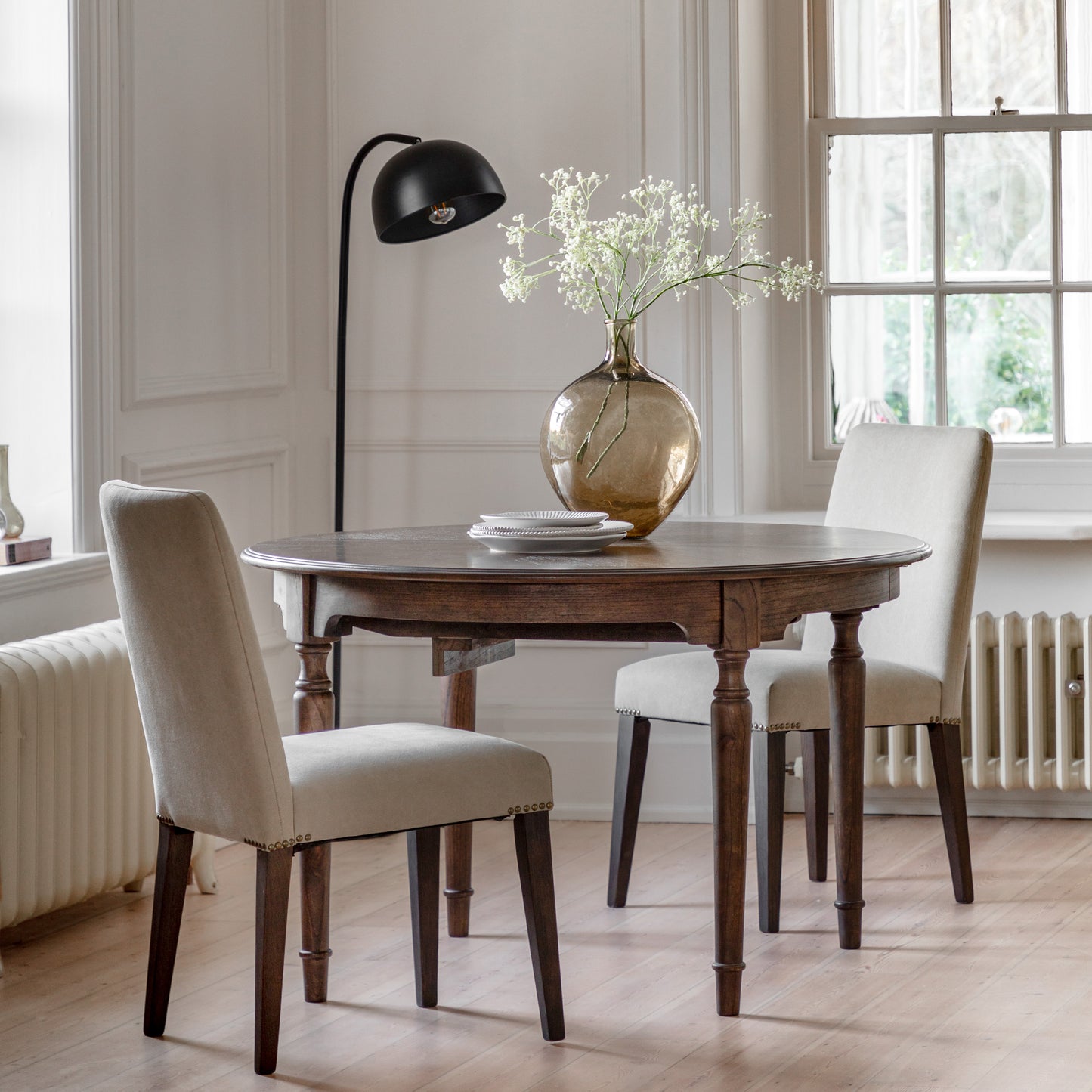 Gallery Direct Pair of Madison Dining Chairs in Cement Linen