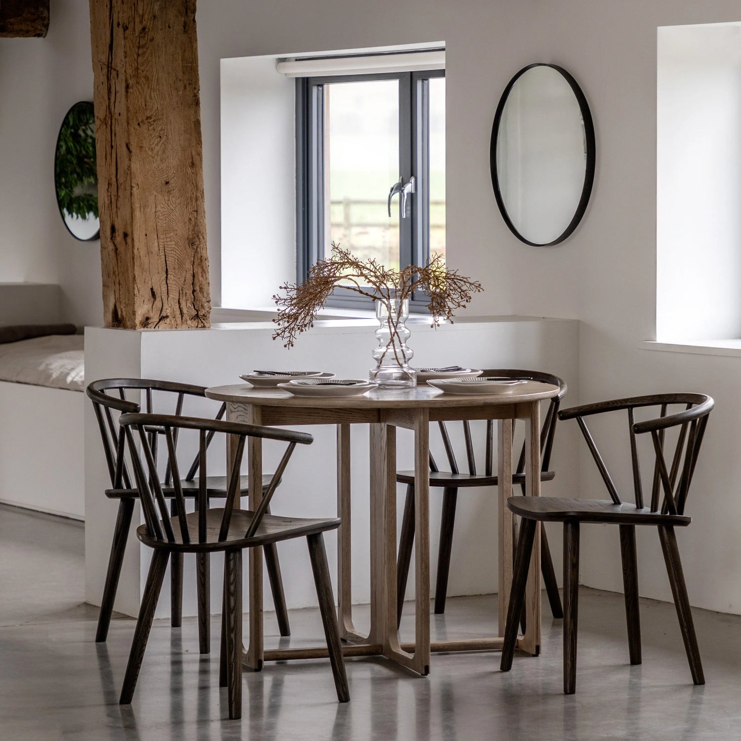 Gallery Direct Craft Folding Dining Table Smoked