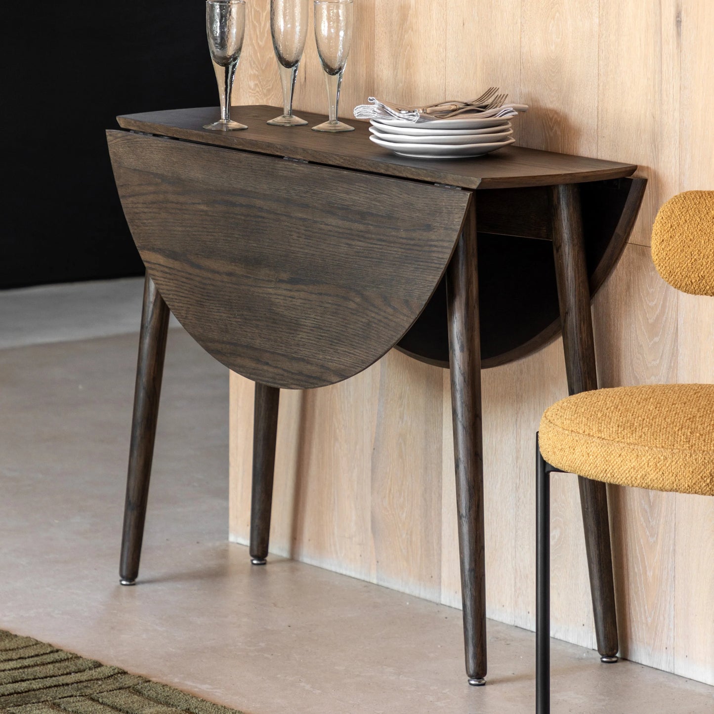Gallery Direct Hatfield Folding Dining Table Smoked