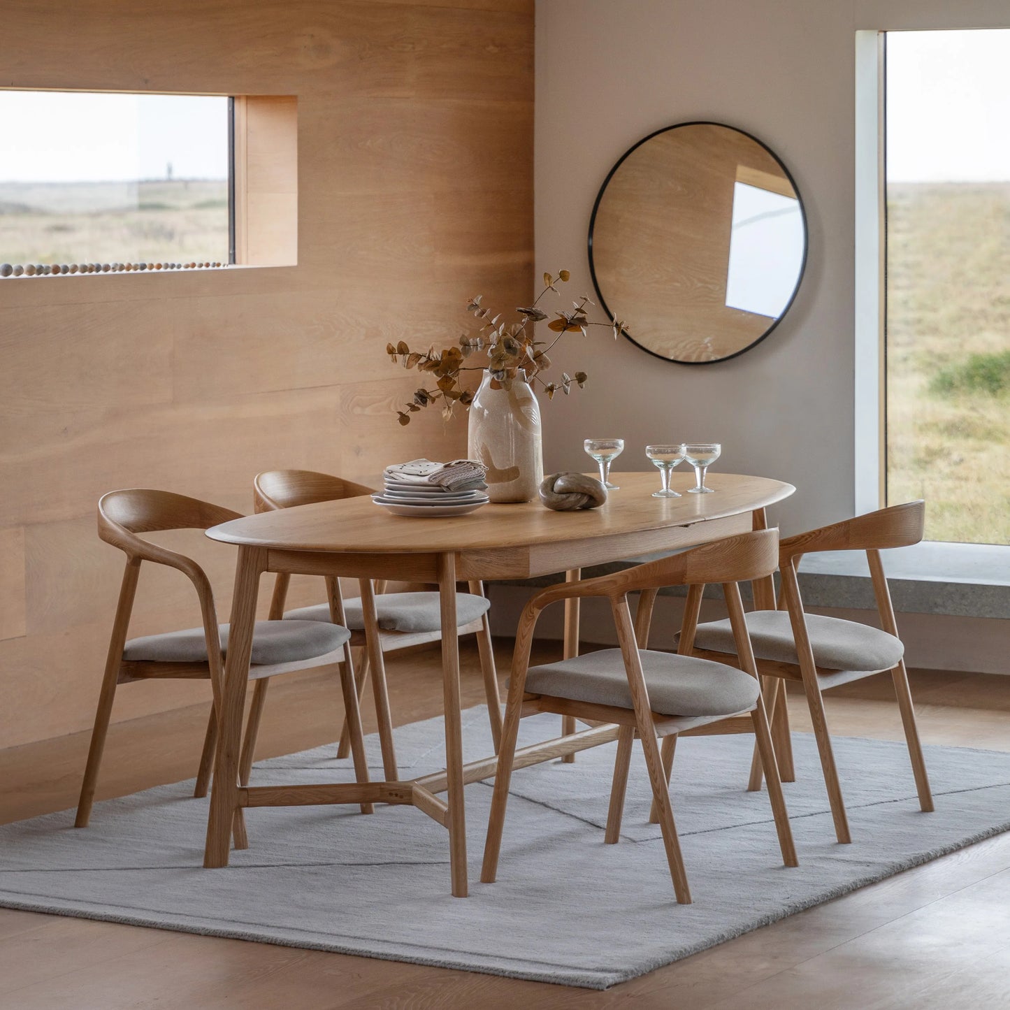 Gallery Direct Madrid Extending Dining Table in Oak