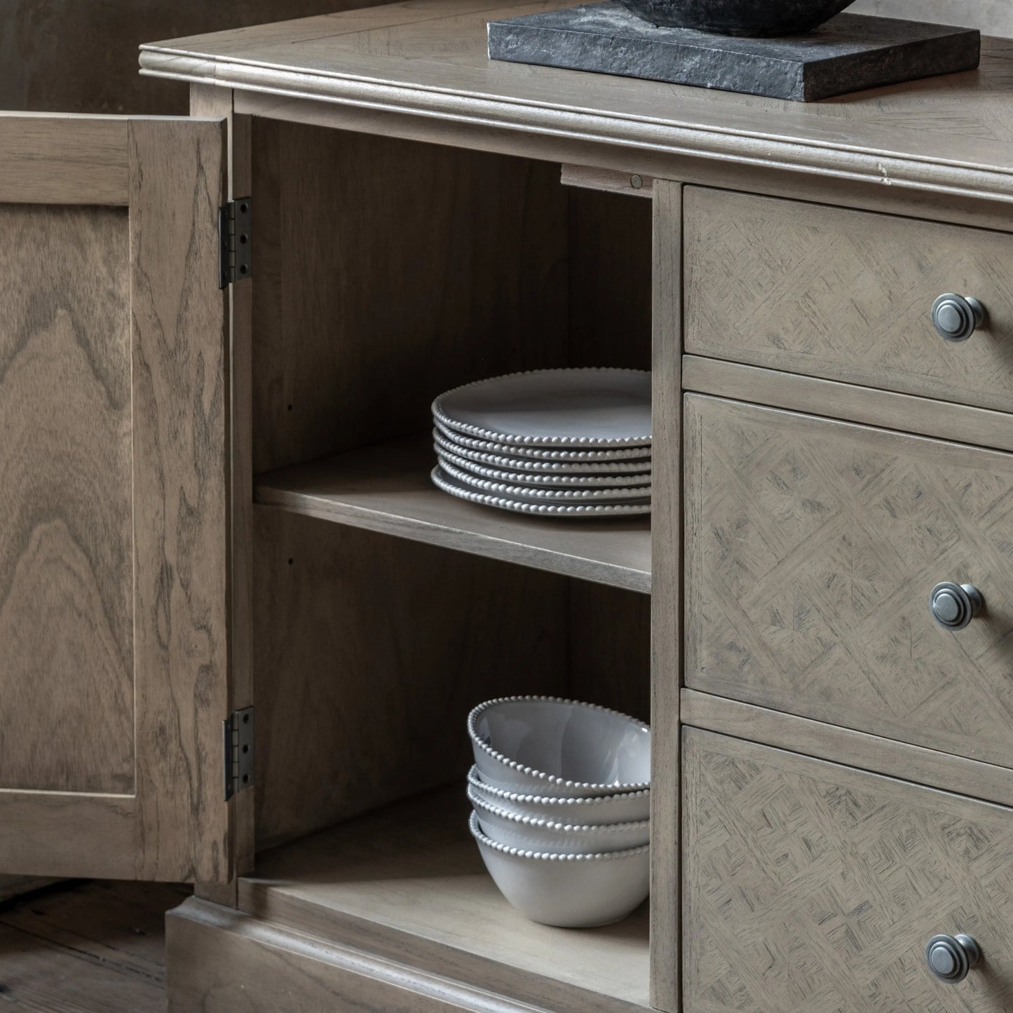 Gallery Direct Mustique 2 Door 3 Drawer Sideboard