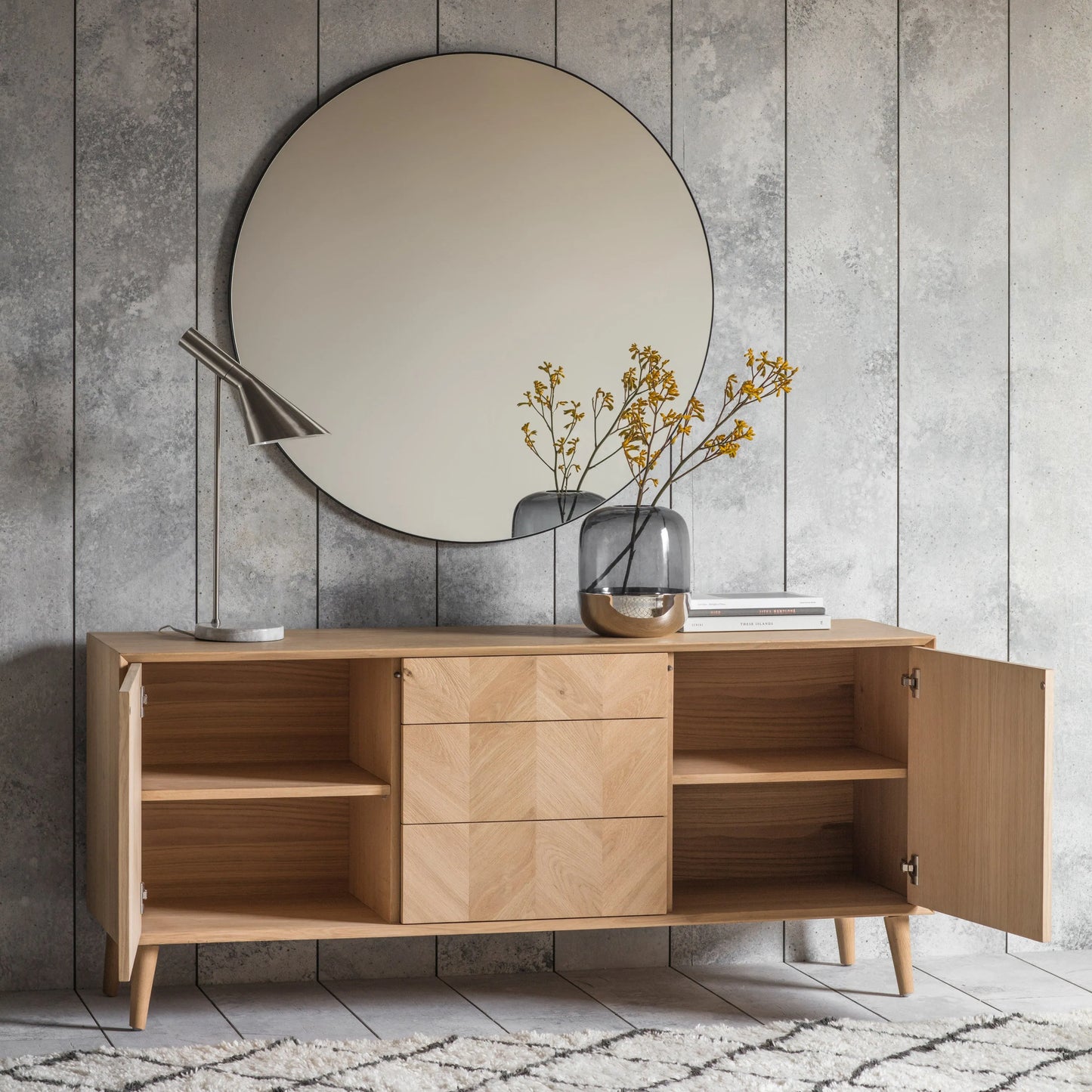 Gallery Direct Milano 2 Door 3 Drawer Sideboard