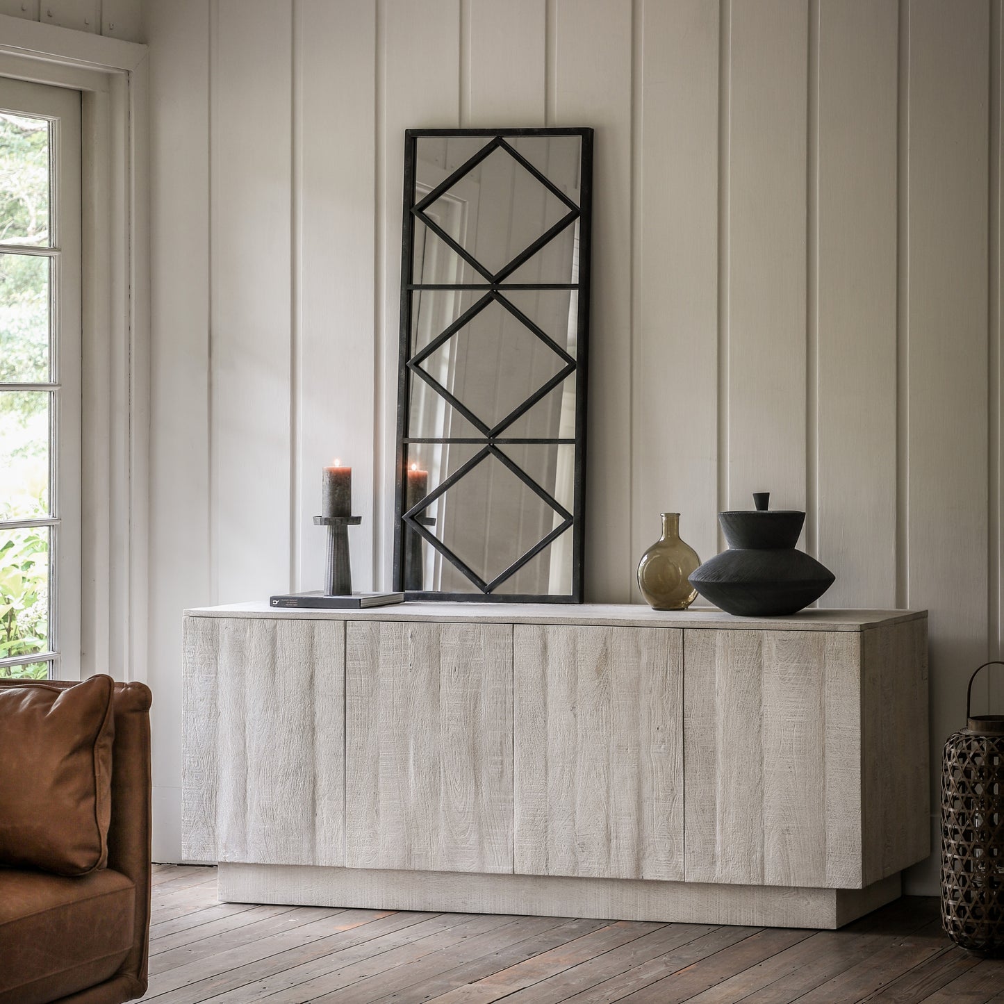 Gallery Direct Iowa 4 Door Sideboard Whitewash
