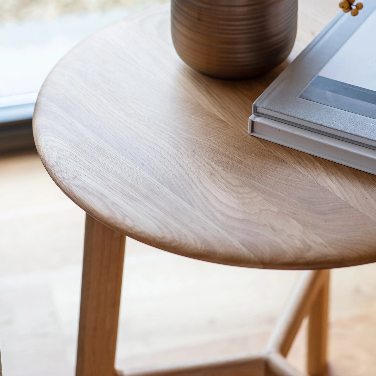 Gallery Direct Madrid Round Side Table in Oak