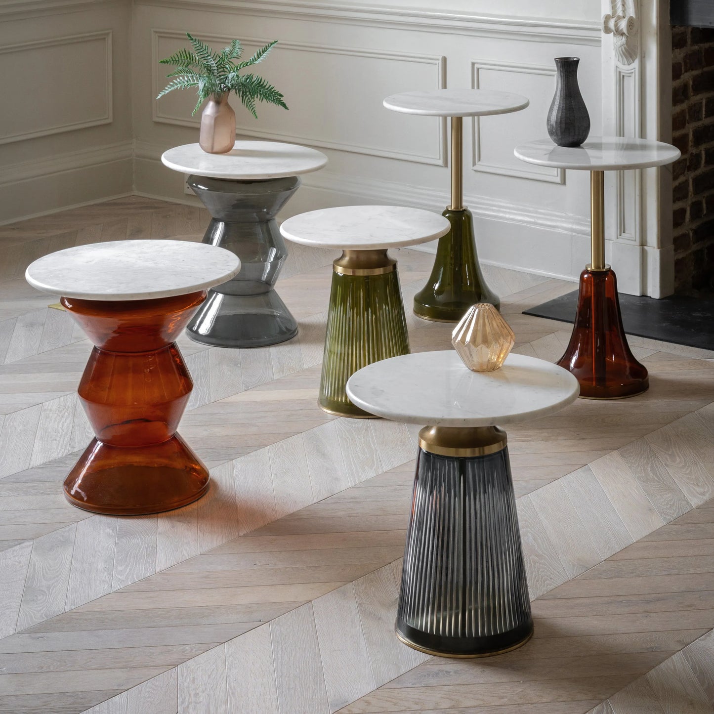 Gallery Direct Bilbao Side Table in Orange