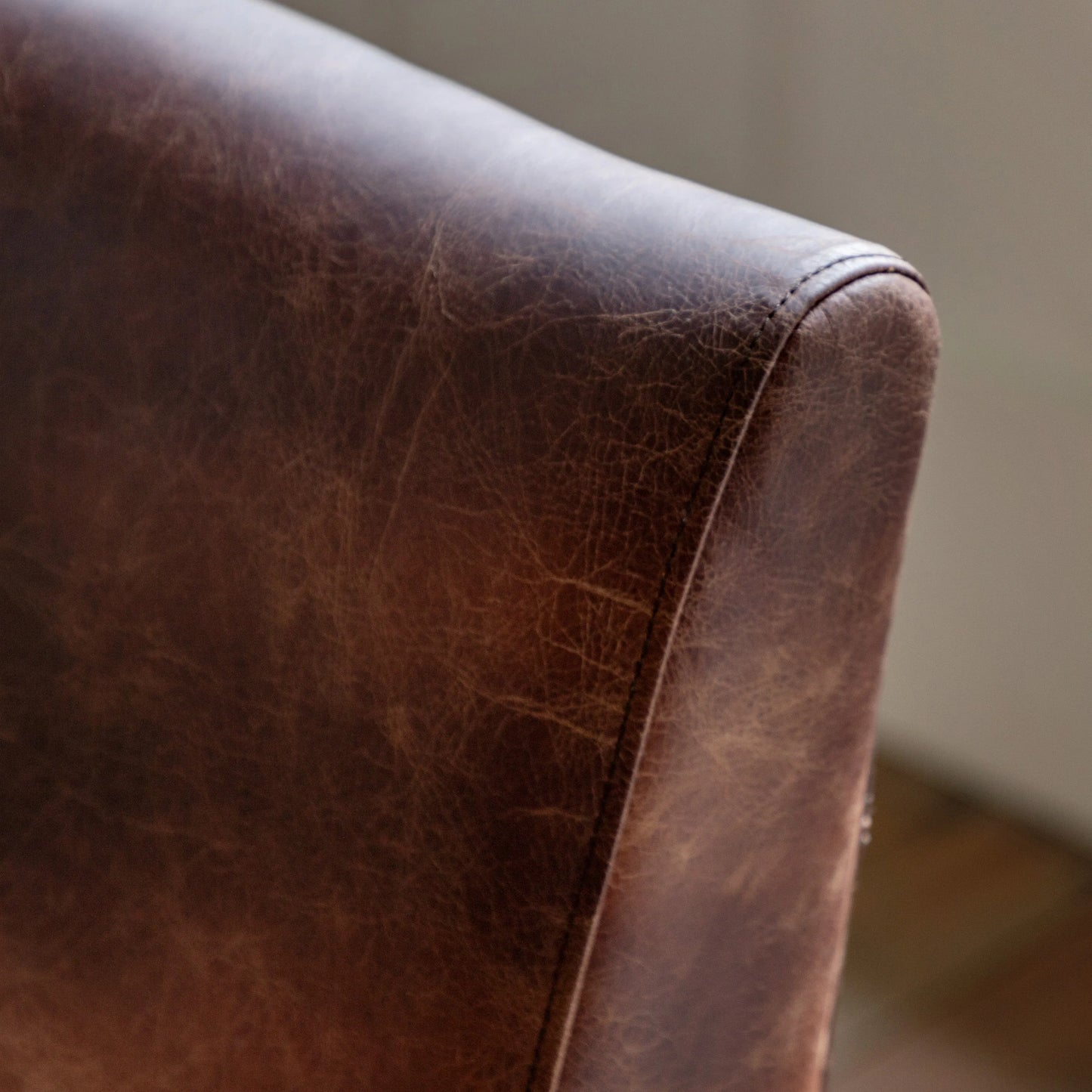 Gallery Direct Neyland 2 Seater Sofa in Vintage Brown Leather