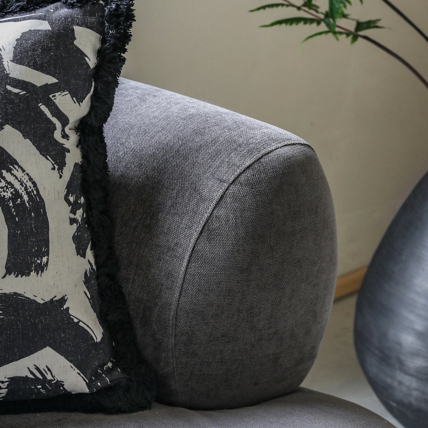 Gallery Direct Ardo 3 Seat Sofa in Anthracite