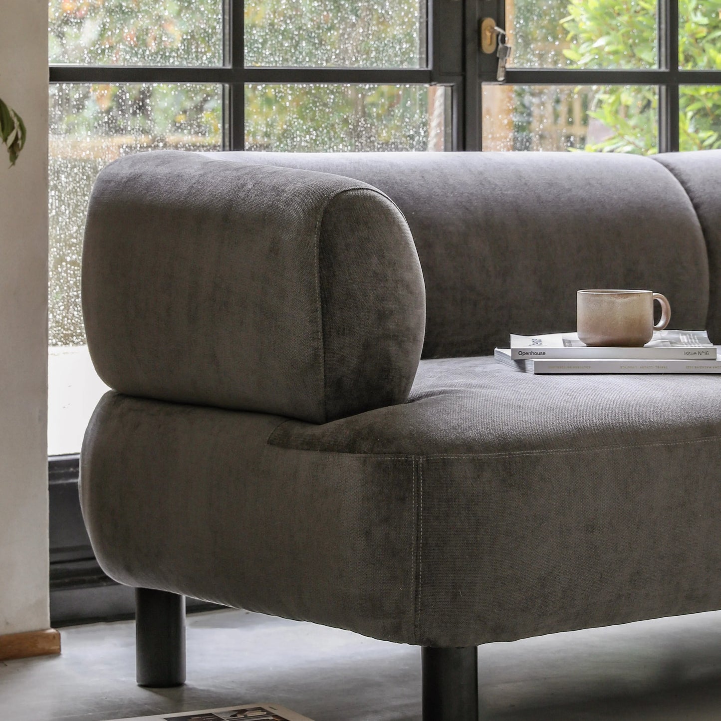 Gallery Direct Ardo 3 Seat Sofa in Anthracite