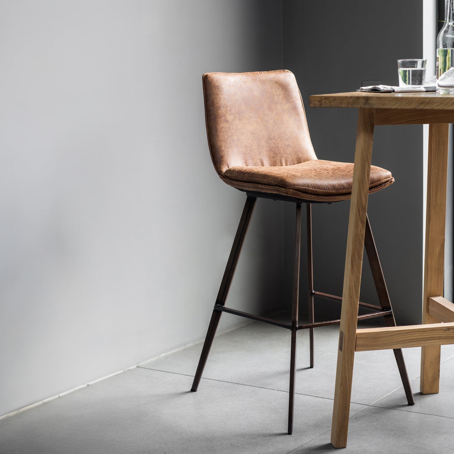 Gallery Direct Pair of Palmer Bar Chairs in Brown