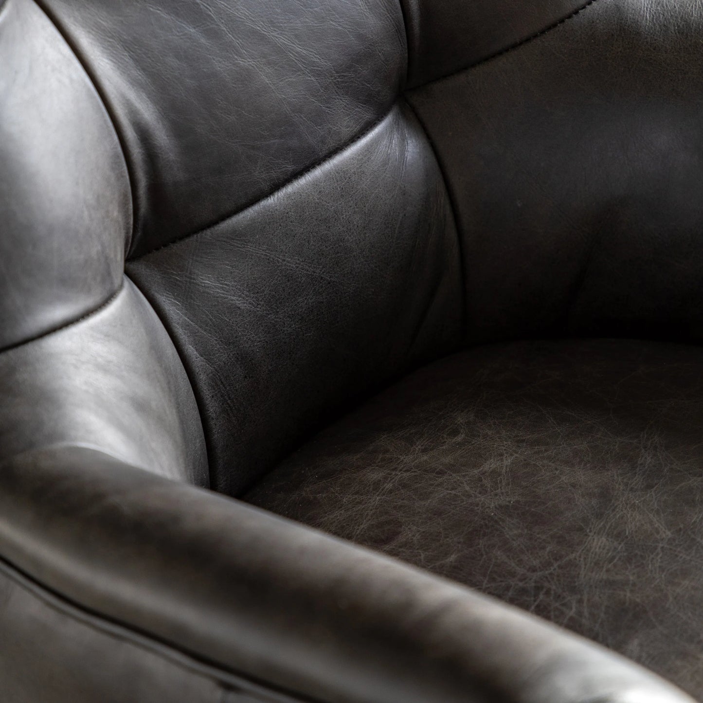 Gallery Direct Bristol Swivel Chair in Antique Ebony