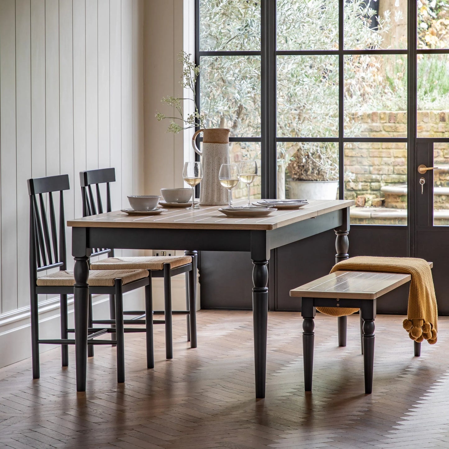 Gallery Direct Eton Extending Dining Table in Meteor