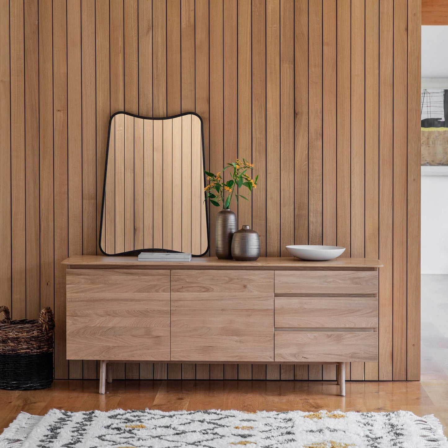 Gallery Direct Madrid 2 Door 3 Drawer Sideboard in Oak