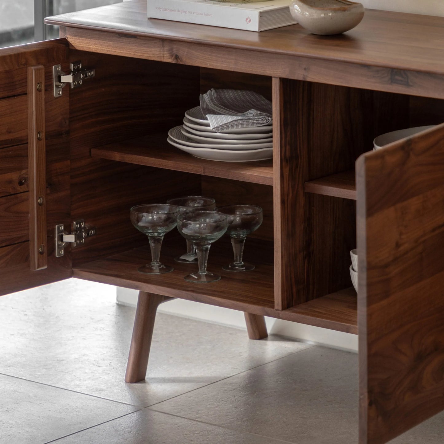 Gallery Direct Madrid 2 Door 3 Drawer Sideboard in Walnut