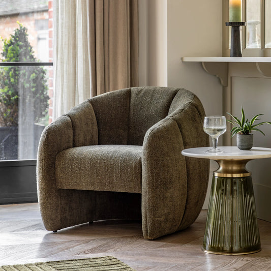 Gallery Direct Atella Tub Chair in Moss Green
