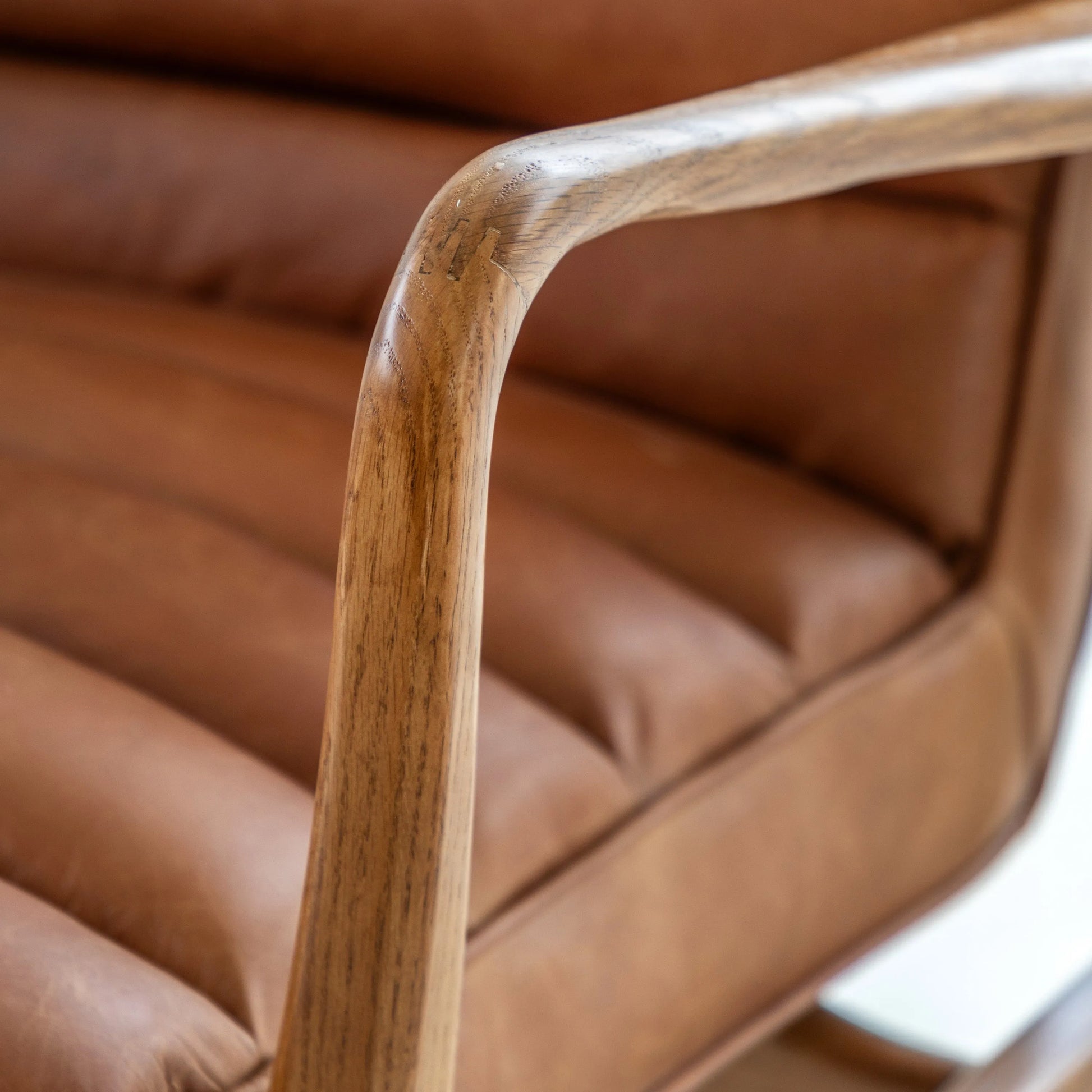 Gallery Direct Datsun Armchair in Vintage Brown Leather
