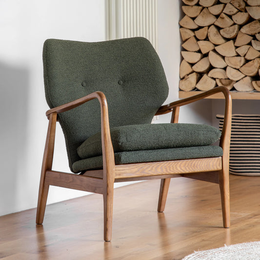 Gallery Direct Jensen Armchair in Green