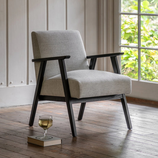Gallery Direct Neyland Armchair in Stone