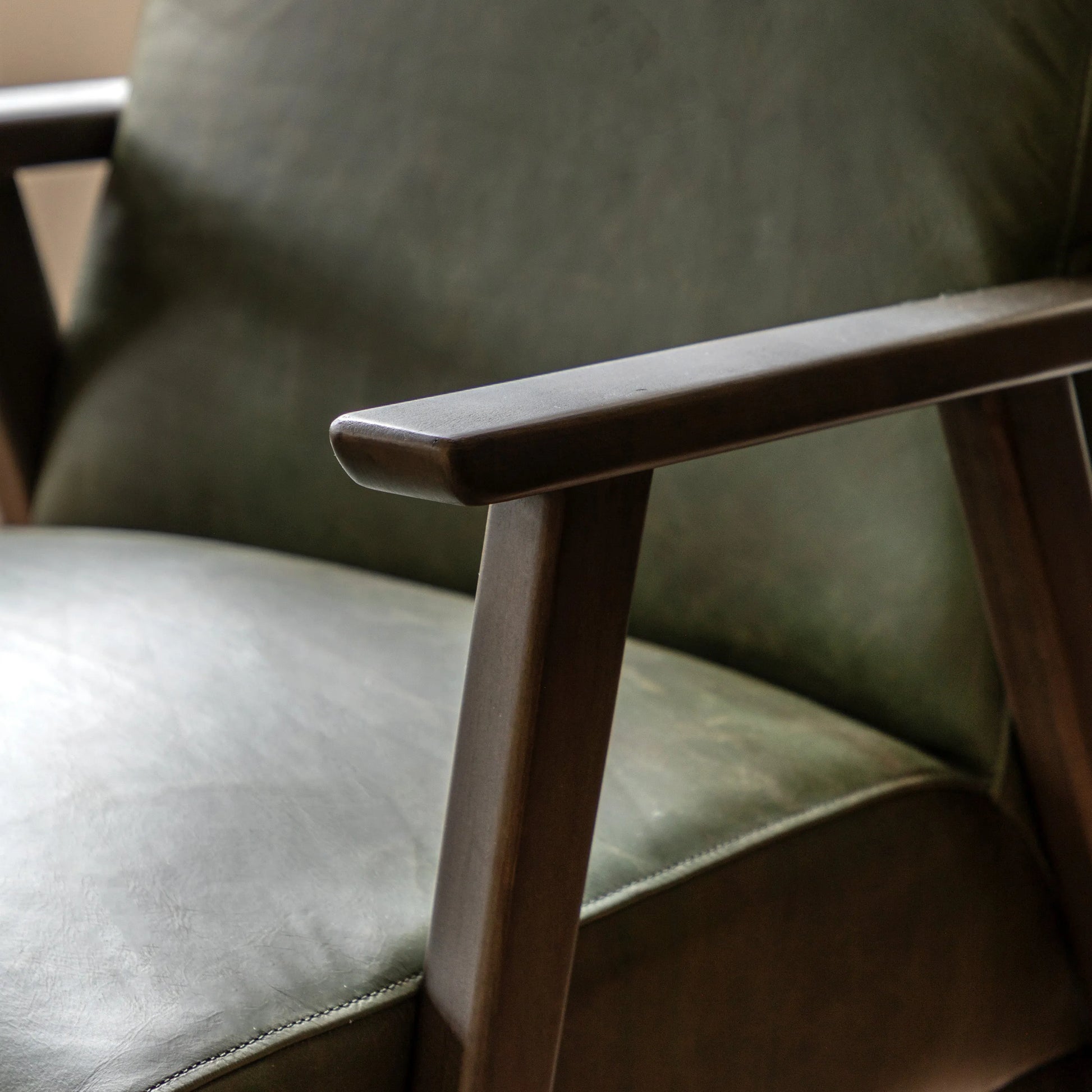Gallery Direct Neyland Armchair in Heritage Green Leather