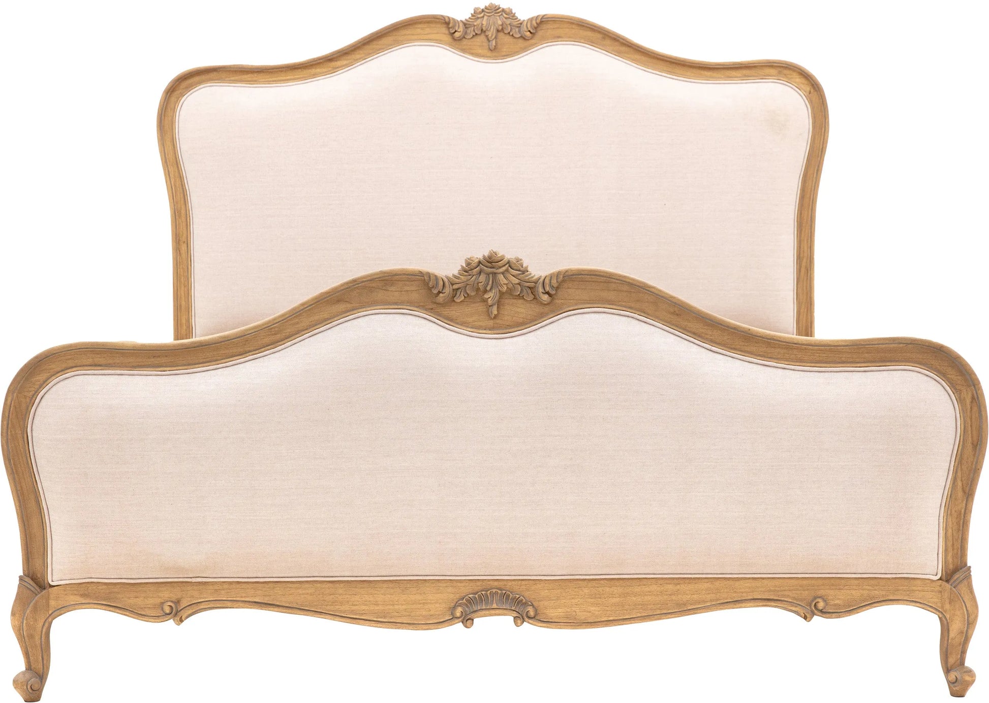Gallery Direct Chic 5' Linen Upholstered Bed Weathered
