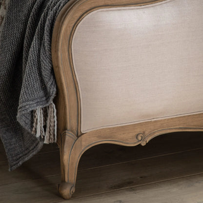 Gallery Direct Chic 5' Linen Upholstered Bed Weathered