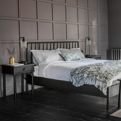 Gallery Direct Wycombe 1 Drawer Bedside Black