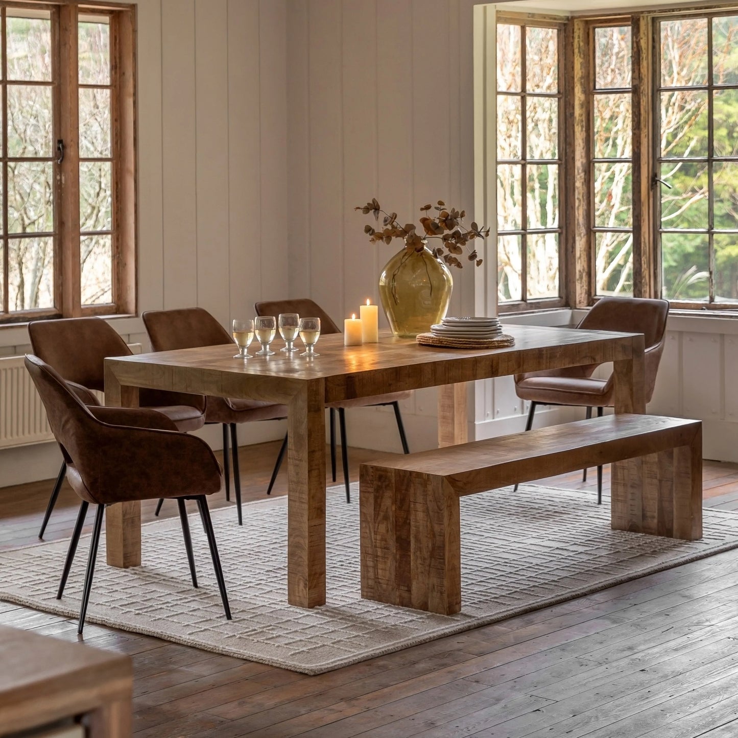 Gallery Direct Iowa Dining Bench Natural