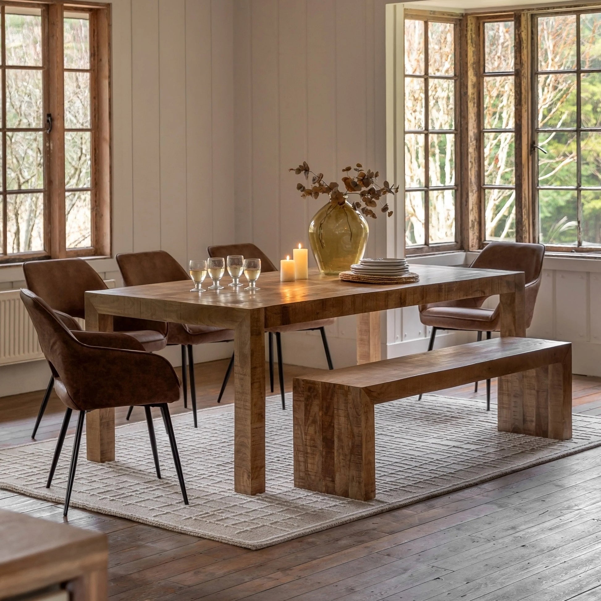 Gallery Direct Iowa Dining Bench Natural
