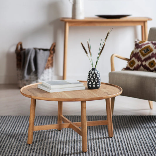 Gallery Direct Kingham Round Coffee Table in Oak