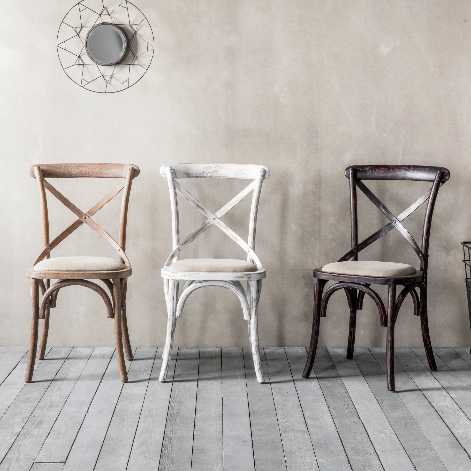 Gallery Direct Cafe Pair of Dining Chairs in Black Linen
