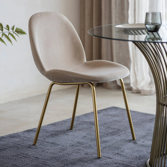 Gallery Direct Pair of Flanagan Dining Chairs in Oatmeal