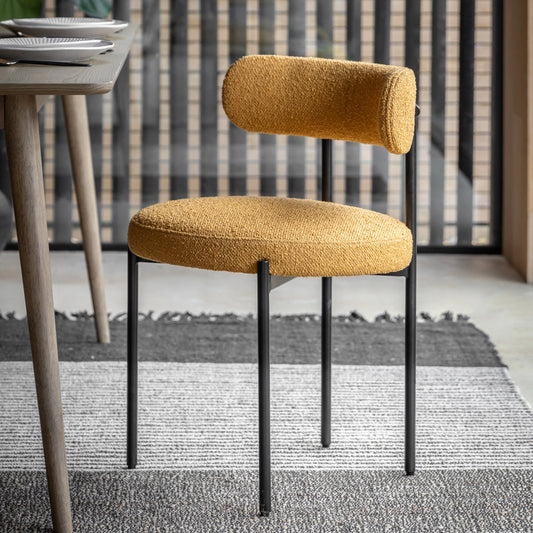 Gallery Direct Aveley Pair of Dining Chairs in Ochre