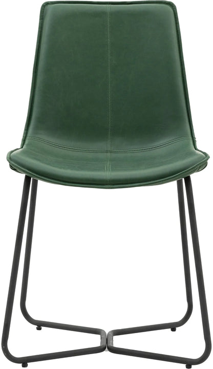 Gallery Direct Pair of Hawking Dining Chairs in Green