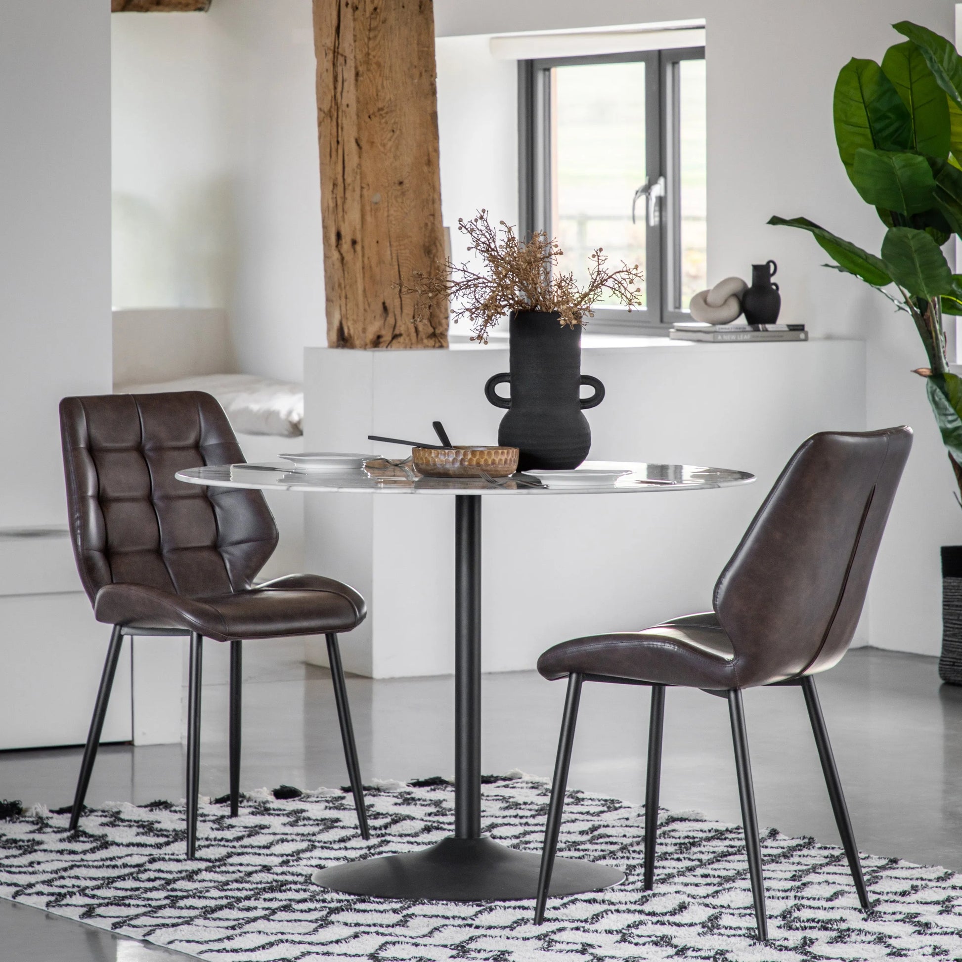 Gallery Direct Pair of Manford Dining Chairs in Brown
