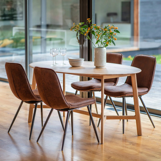 Gallery Direct Madrid Oval Dining Table in Oak