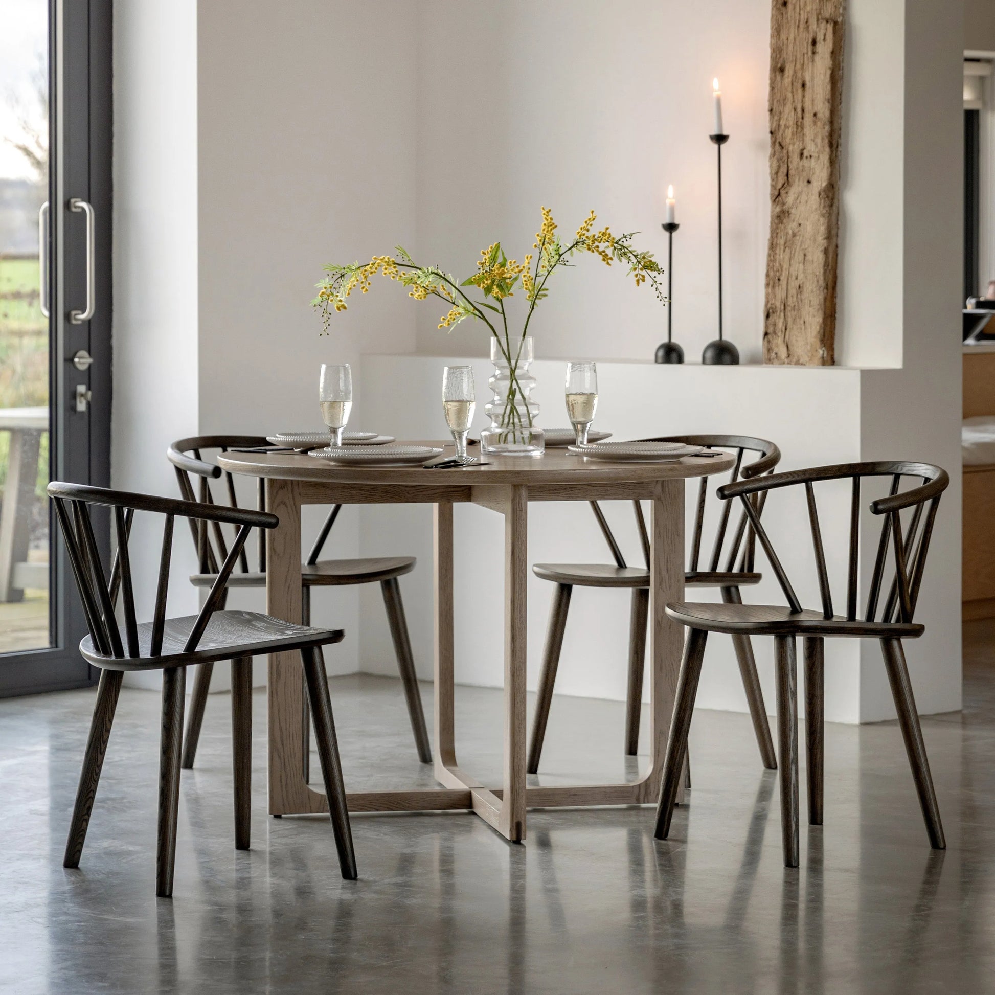 Gallery Direct Craft Round Dining Table Smoked