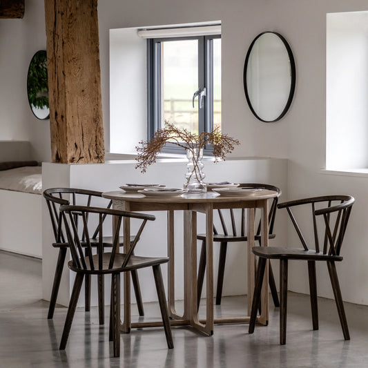 Gallery Direct Craft Folding Dining Table Smoked